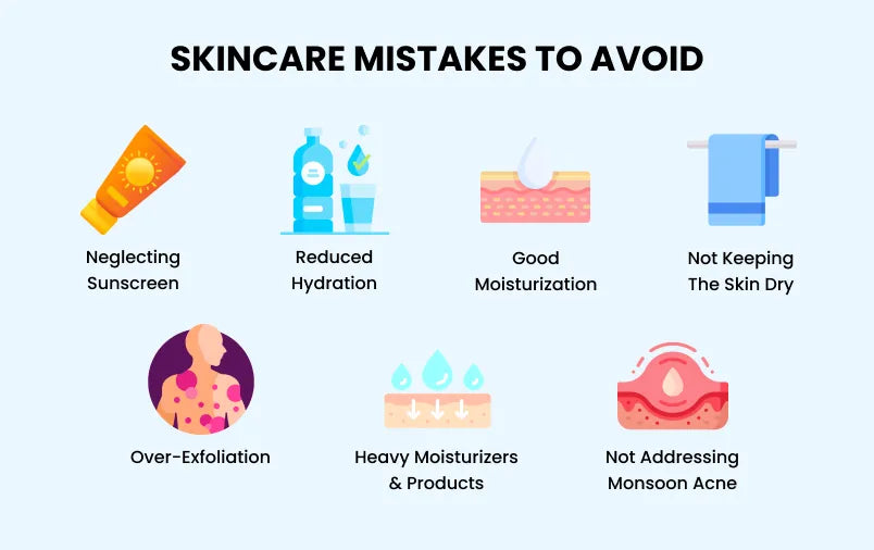 Skincare and Haircare Mistakes You Should Avoid During Monsoon Season – FCL  Skincare