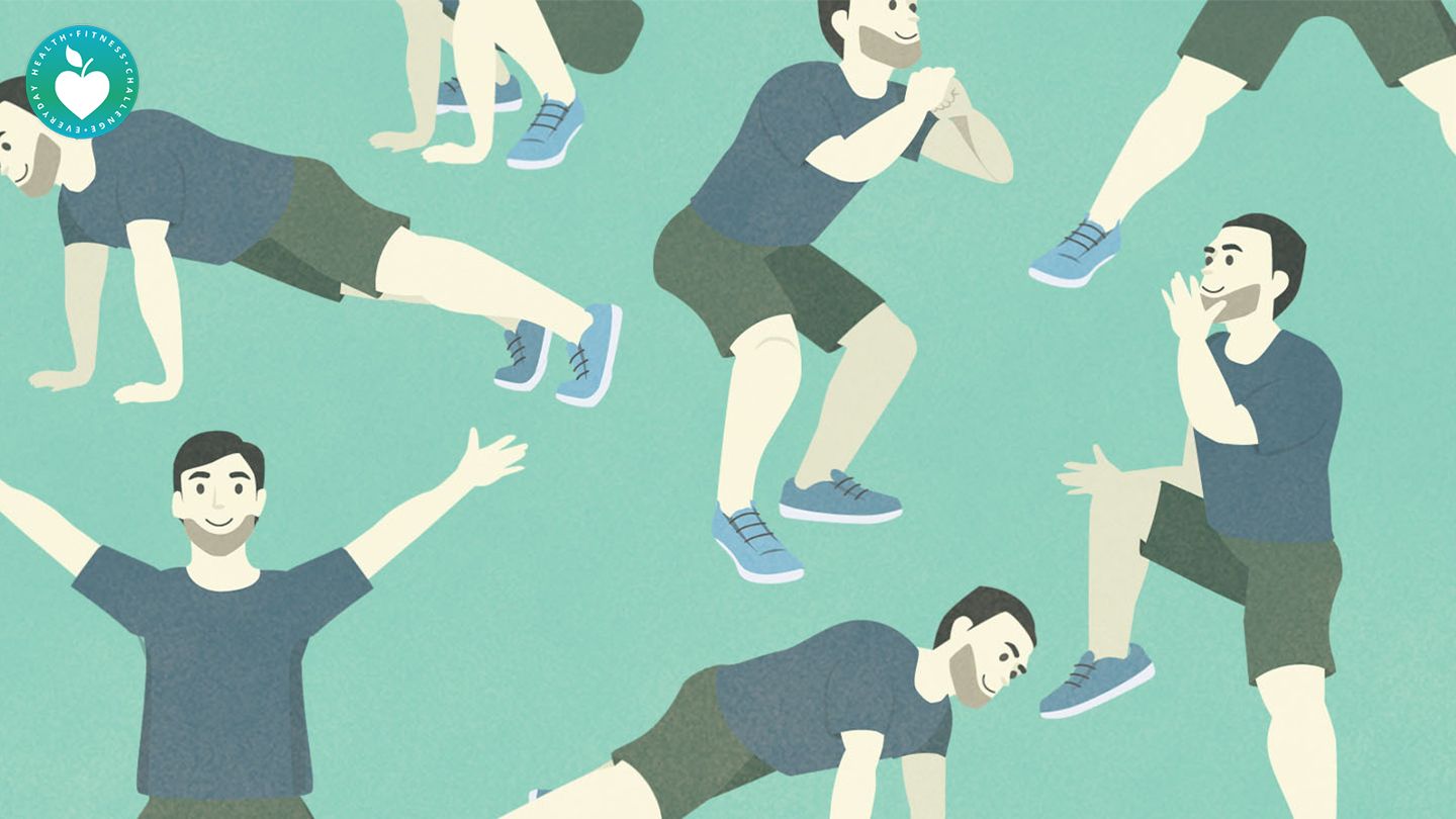 illustration of man exercising