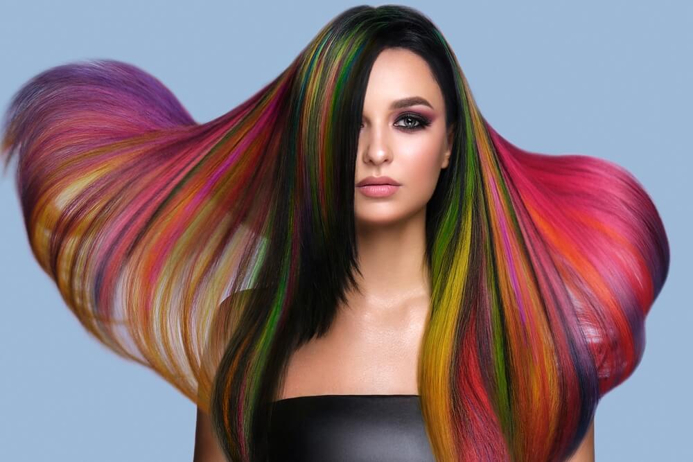 woman dyed hair