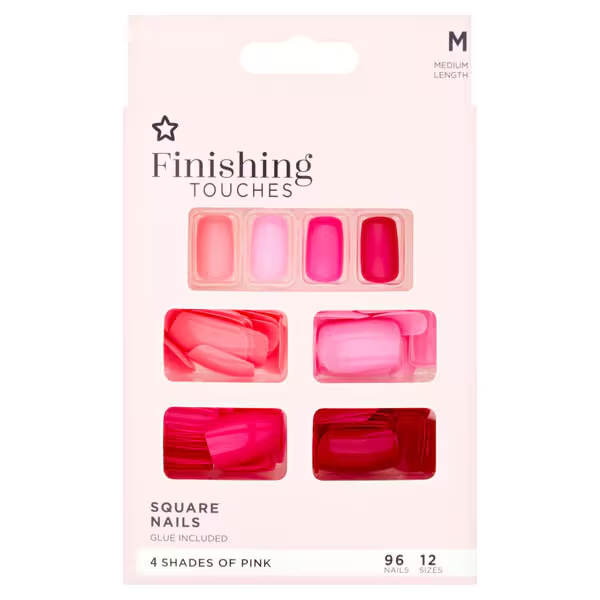 Finishing Touches Bumper False Nails Kit Pinks | Make Up | Superdrug